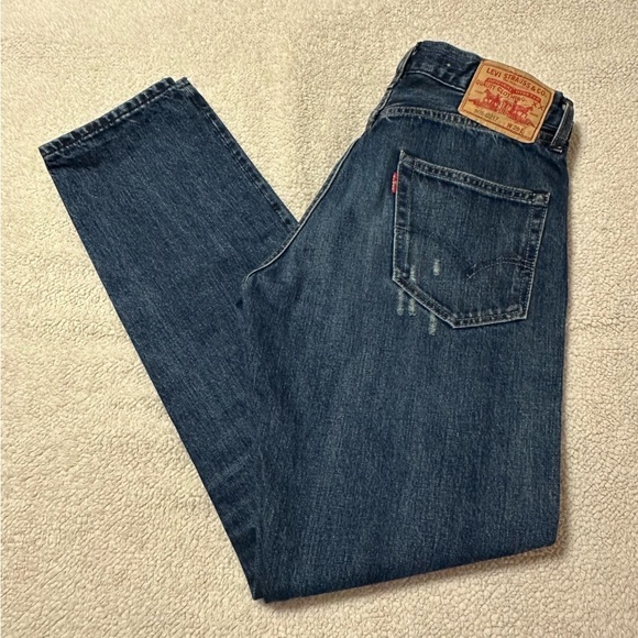 Levi’s LVC Vintage 505-0217 Selvedge Jeans Distressed Summer of Love 1967 - Picture 4 of 16